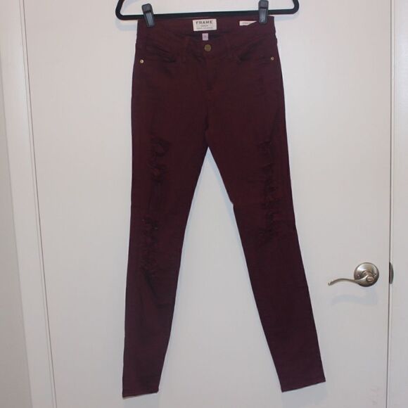 Frame Mid Rise Le Skinny de Jeanne Jean women Size 25 - Picture 2 of 13